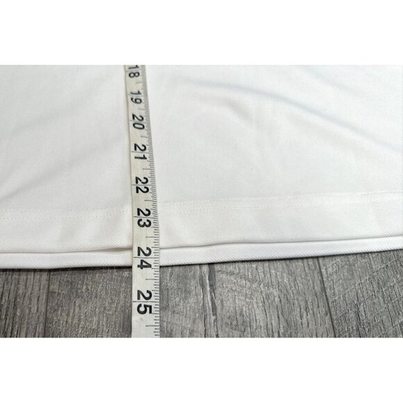 Nike Polo Shirt Womens Medium White Brazil Olympics Logo Dri Fit Stretch‎ Golf - Picture 8 of 10